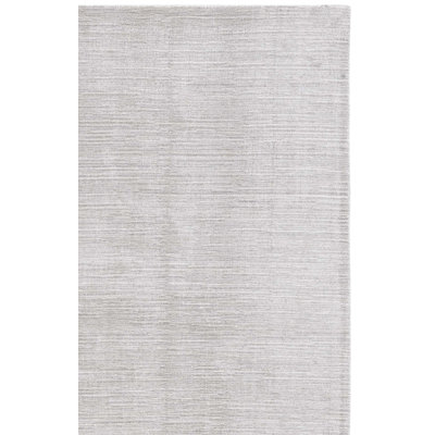 Tapis gris en viscose / polyester / laine tissé à la main Nieberg