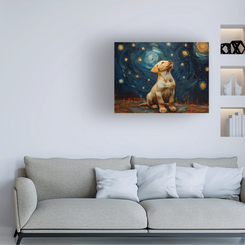 Art sur toile chiot Shawna Stewart, H 14 po x l 19 po