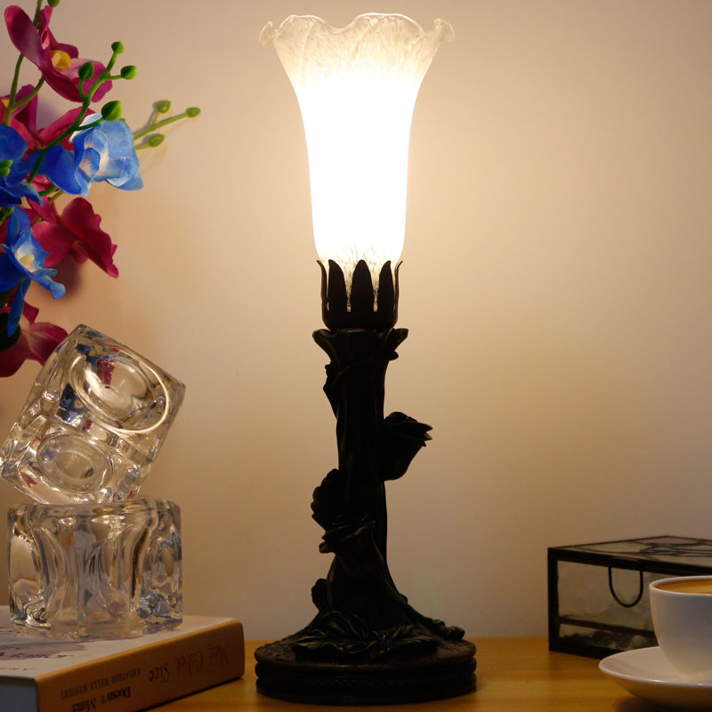 Ameya Resin Desk Lamp, White Alabaster