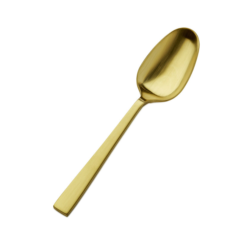 Cuillère de service en acier inoxydable Roman, Doré mat