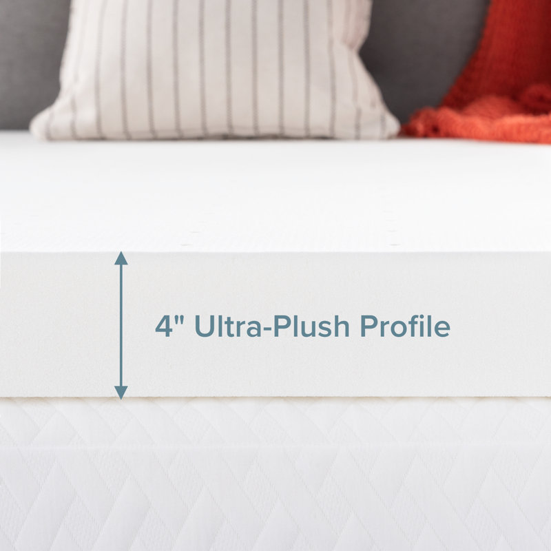 Wayfair Sleep™ 4" Plush Memory Foam Mattress Topper, Twin