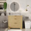 Meuble-lavabo cannelé avec évier, meuble-lavabo autoportant Farmhouse-126257017-126257019