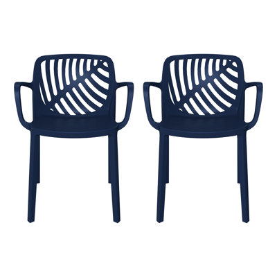 Chaise de salle à manger d'extérieur empilable (ensemble de 2)