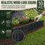 Bordure de jardin 10 pièces à motif de pierre artificielle pour parterres de fleurs, pelouses et allées