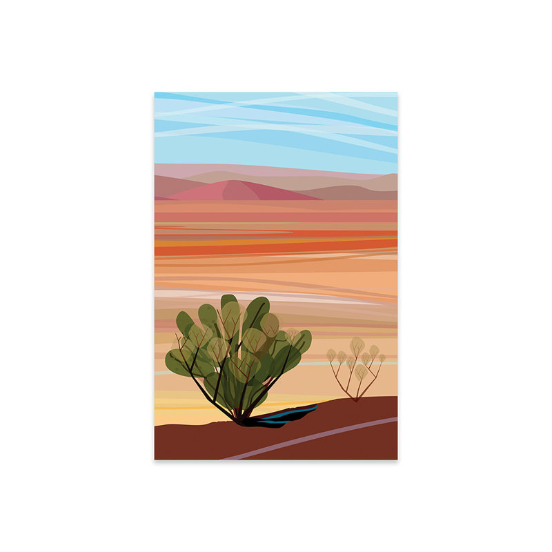 Mojave désert, impression verticale sur verre acrylique