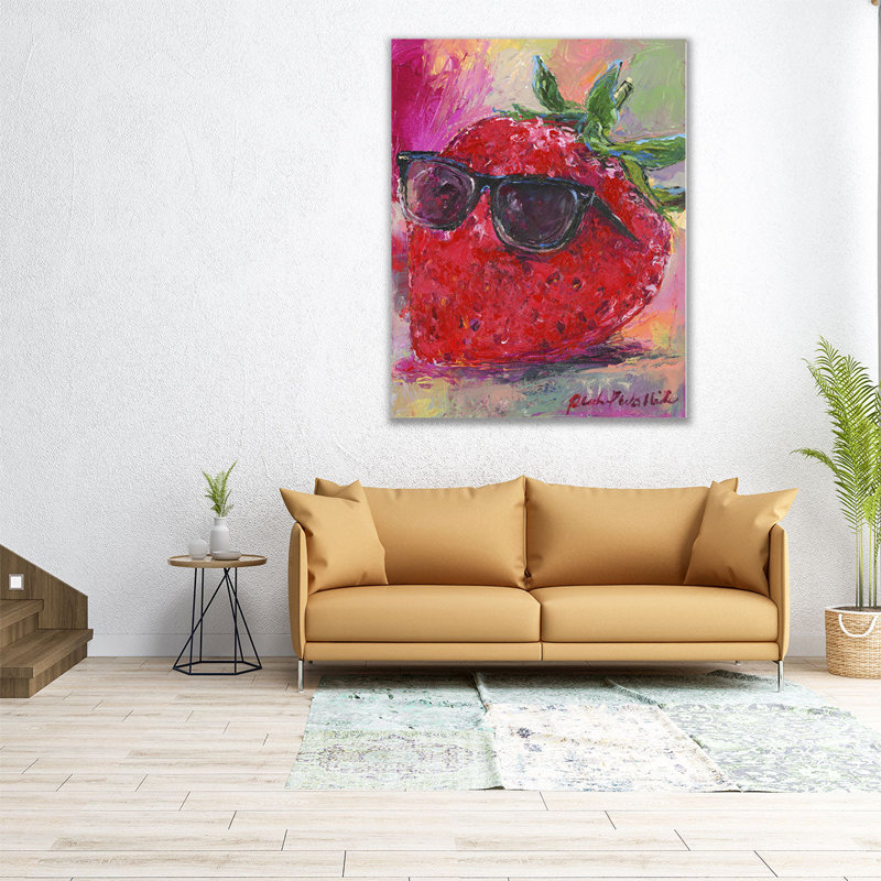 Art Strawberry - reproduction d'art sur toile, H 30 po x l 24 po