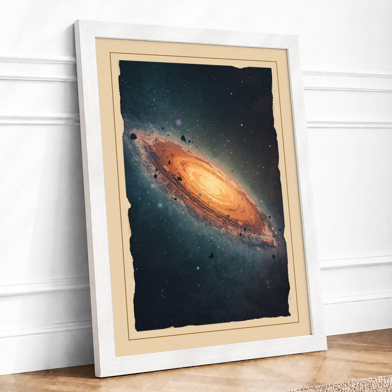 Spiral Galaxy At Rest Modern - Print, A1 - 84.1 x 59.4 cm, White