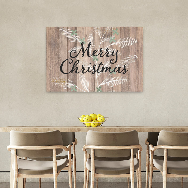 Merry Christmas, art abstrait contemporain de paysage d'arbre, H 36 po x l 24 po