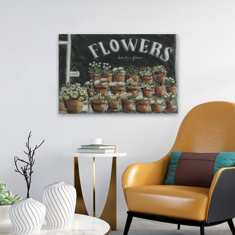 Petite boutique de fleurs - art contemporain pots de fleurs en terre cuite, H 16 po x l 24 po