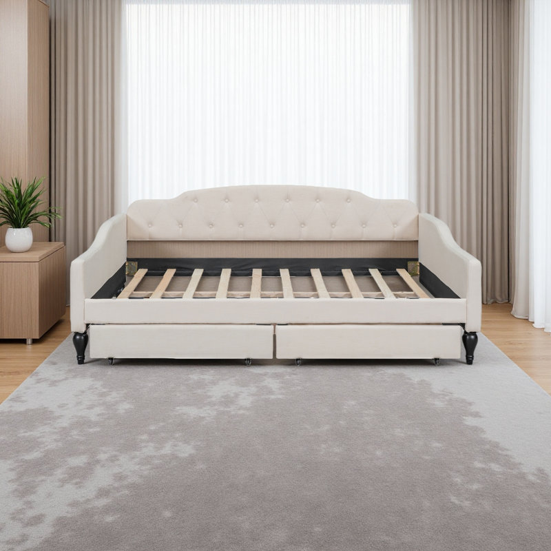 Full Size Upholstered Tufted Daybed