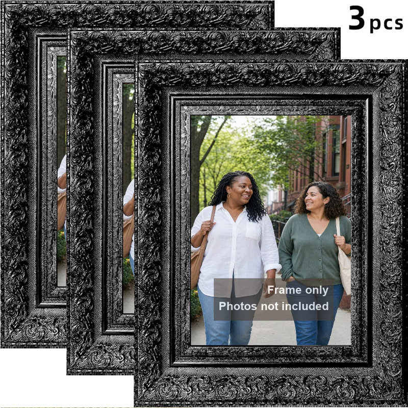 Black 3 PCS Statement Picture Frame for 8" x 10" Photos and Home Decor