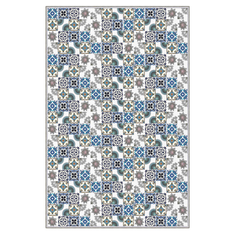 Stylish Hall Carpet Runner, 2.6 x 6.6 Feet | 100% Polyester, 650 g/m², 0.3 in Pile Height | Antibacterial & Non-Slip PVC Dot Underside | Machine Washable, Durable 3D Digital Print | Perfect for Home Décor