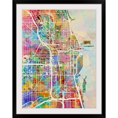 «Chicago City Street Map» par Francy, impression