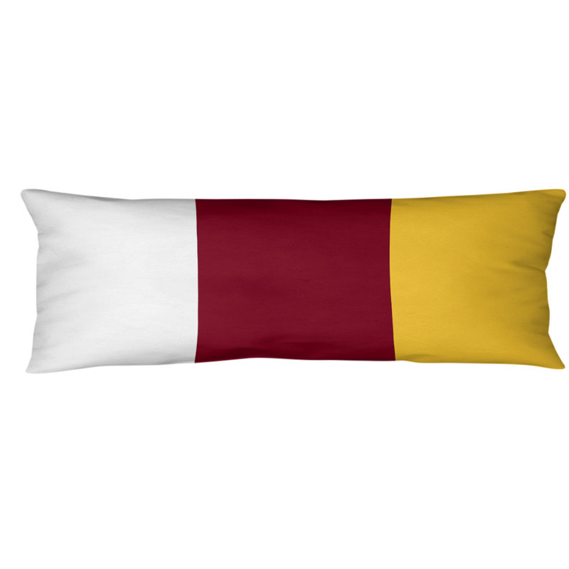 Polyester Medium Pillow, Maroon Middle/Yellow, Adairsville