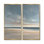 Golden Sunset, vue aérienne sur les vagues - art mural plage, reproduction côtière brune sur toile 2 pièces