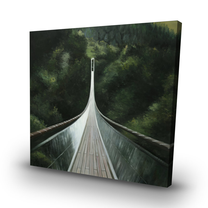 Steep bridge - 32"x32" art on canvas