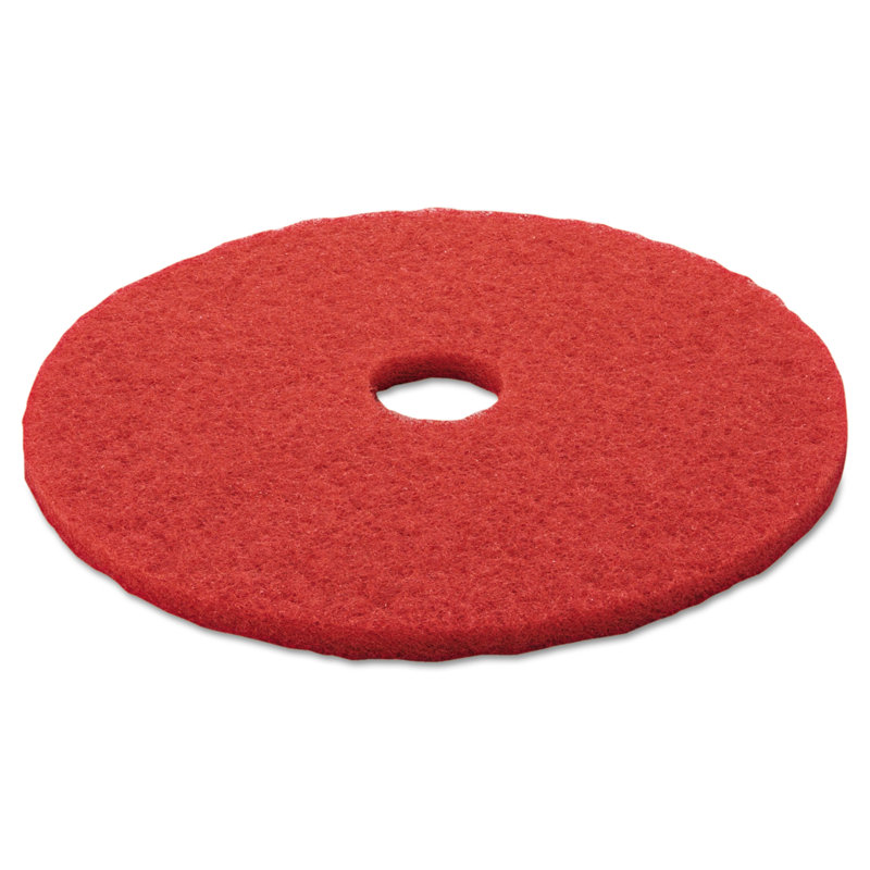 3M Buffer Pad, 12", Red, 5 Pads/Carton, 20"