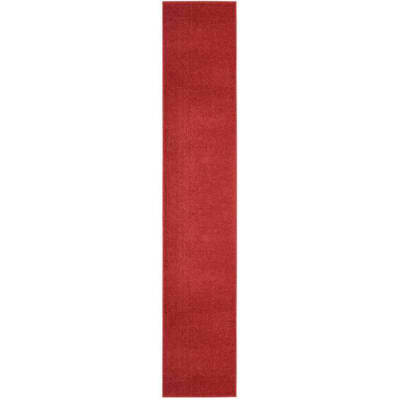 Nourison Essentials Brick Red Indoor/Outdoor Area Rug, Runner 2'2" x 20