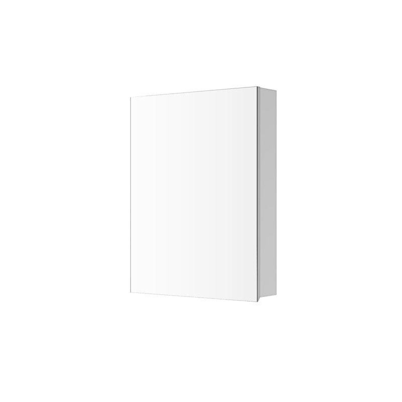24''X26'' Beveled Mirror Bathroom Medicine Cabinet - Left Opening Door, Generous Interior Space, Hd Mirror, Robust Engineered Wood, Hinge 24'' W X 26'' H Storage With Door Open, Spacious Area,