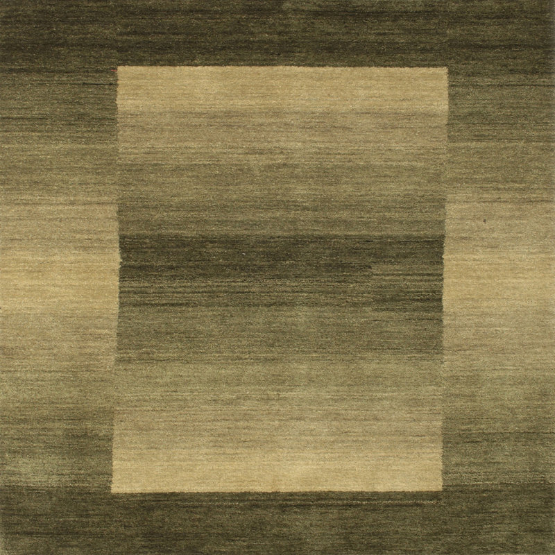 Tapis contemporain noir / beige, Carré 4 pi