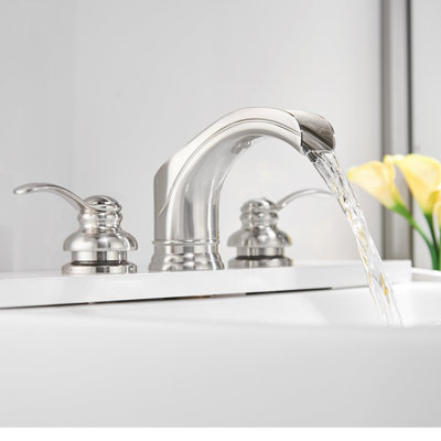 2-handle Bathroom Faucet with Drain Assembly