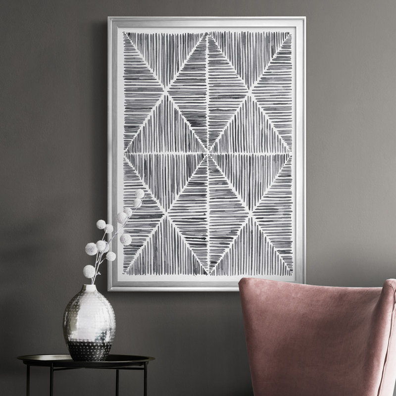 Vibrato II, toile encadrée de qualité supérieure - prête à être accrochée, Cadre argenté, H 30,5 po x l 22,5 po x P 1 po