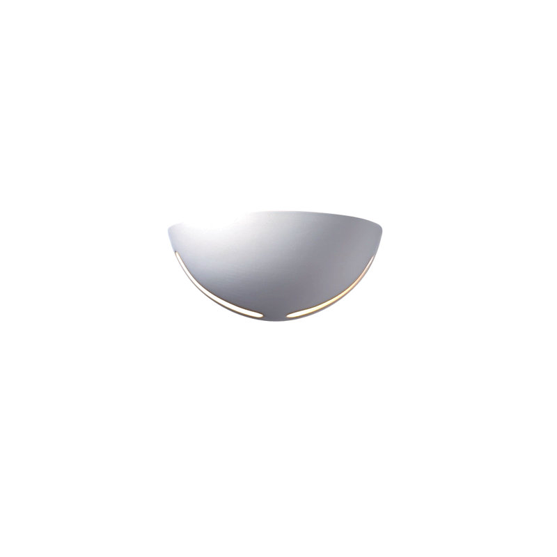 Demi-lune 1 lumière Ammadies, Incandescent, Bisque, H 4,5 po x l 10,5 po x P 5 po