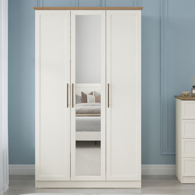 Cleverdon 3 Door Wardrobe with Mirror