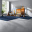 Lit de maison pleine grandeur peu encombrant avec bois et panneau de fibres à densité moyenne, solution de rangement moderne