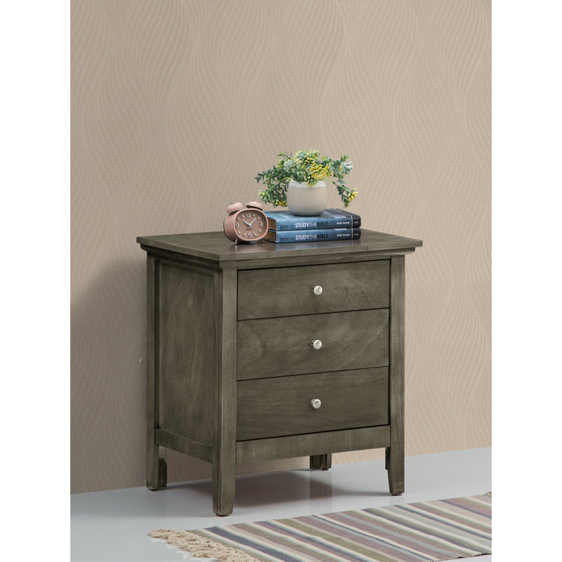 Grande table de chevet contemporaine avec rangement en panneau de particules pour espaces de vie décontractés