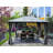 Kozyard Edward 10’x12‘ Polycarbonate Roof Hardtop Gazebo with Curtain and Mosquito Netting