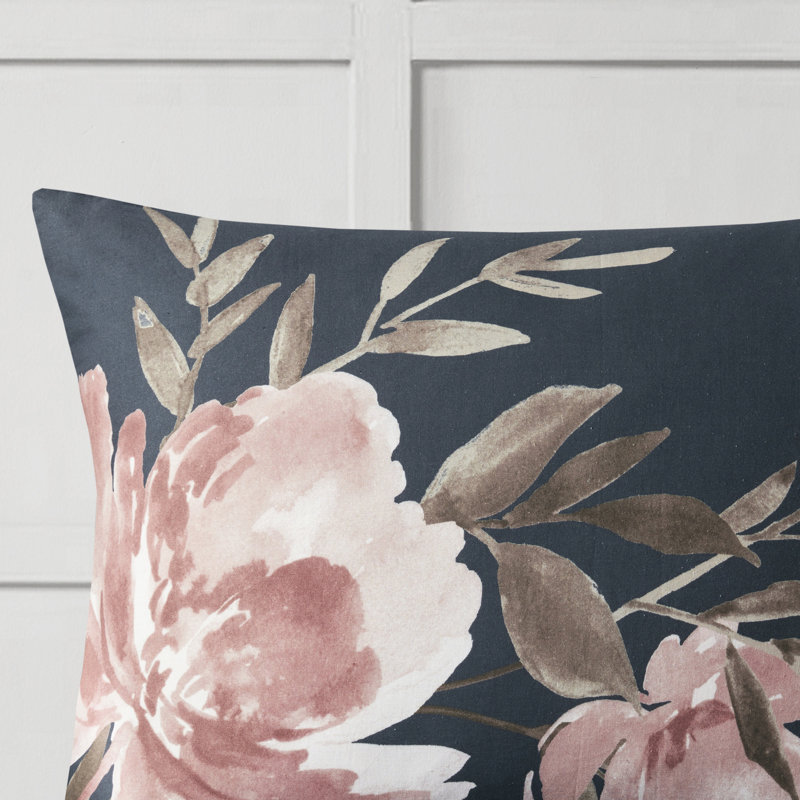 Édredon 8 pièces en coton bleu marine, Queen Comforter + 7 Additional Pieces