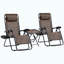 Ensemble de chaise Zero Gravity avec table d'appoint, chaise inclinable pliante avec porte-gobelets et coussins-961682302