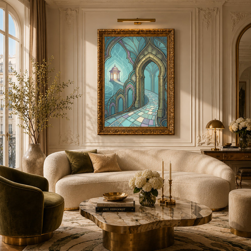 Reproduction d'art sur toile, "Fantaisie", 30"H x 20"W