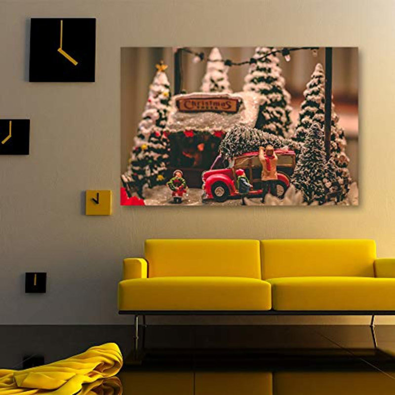Christmas Holiday Celebration Tree X07 - Photographie sur toile tendue, H 16 po x l 24 po