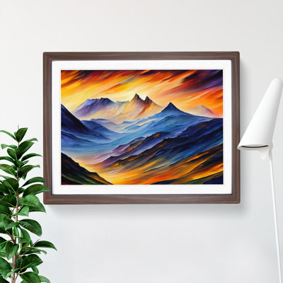 Mountain View Vol.2 Abstract - Framed Print