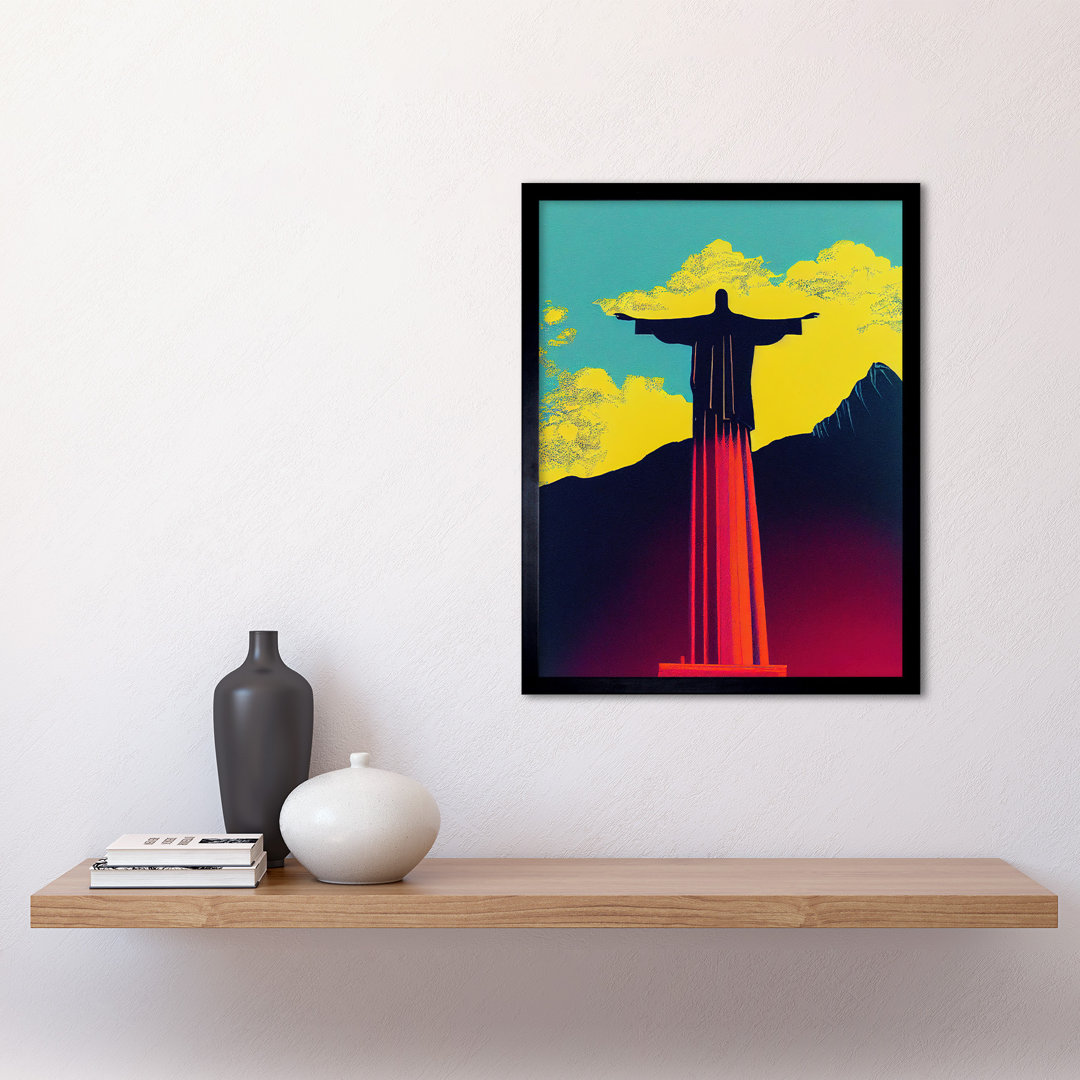 Christ The Redeemer Rio Brazil Pop - Single Picture Frame Print