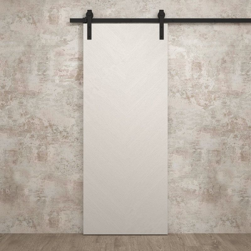Porte de grange moderne | Ego 5005 | Ensemble de quincaillerie lourde pour rails | Portes intérieures solides, 24 po x 96 po