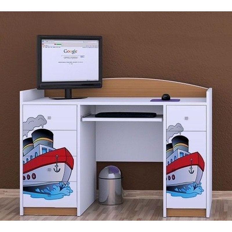 Liesl 125cm Computer Desk, Light Brown