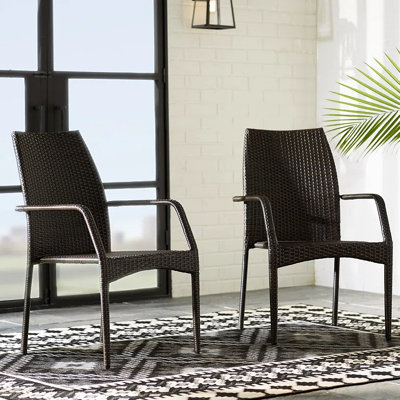 Outdoor Wicker Chairs, 2 Chairs/Set