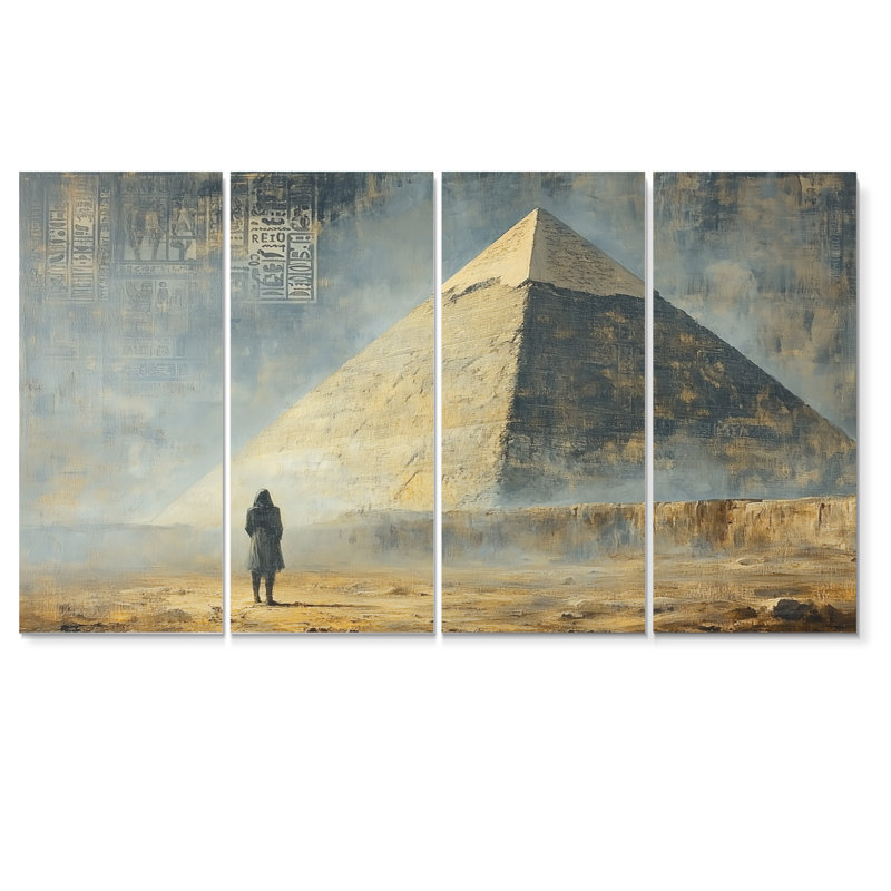 Égypte, grande pyramide antique de Gizeh - Égypte, ensemble de reproductions d'art mural, H 28 po x l 48 po