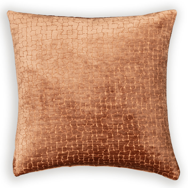 Coussin décoratif Louis, 22" x 22", Feather, Nutmeg