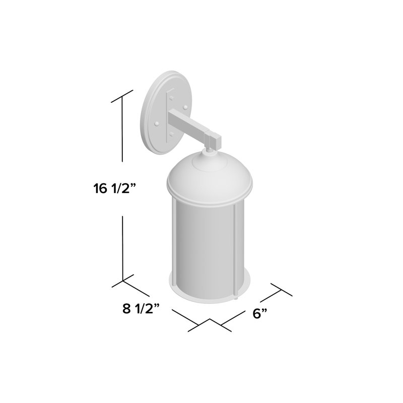 Lanterne murale d'extérieur à 1 ampoule H 16,5 po, Noir