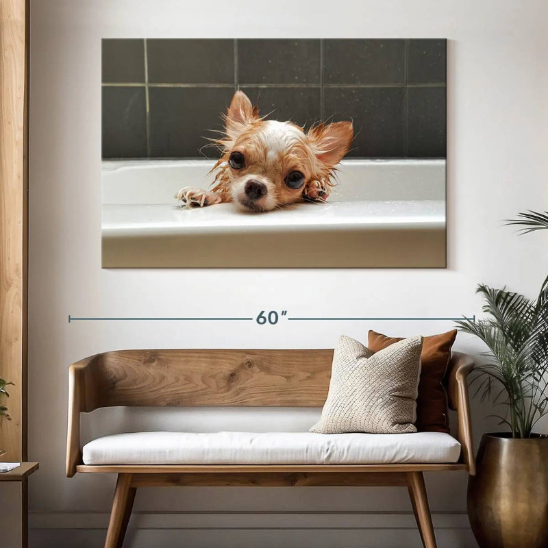 Brampt Chihuahua Bathing, 34" H x 51" W