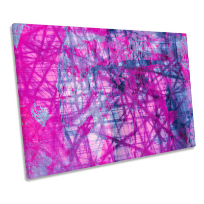 Purple Abstract Grunge - Wrapped Canvas Print