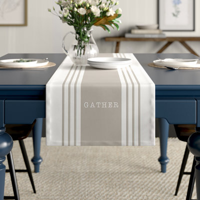 Tagahone Striped Thanksgiving Table Runner