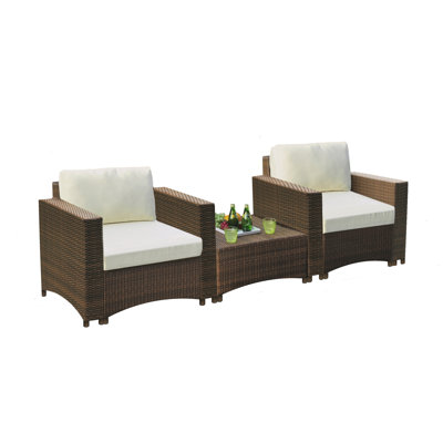 Defranco 2 - Person Patio Conversation Sets with Cushions
