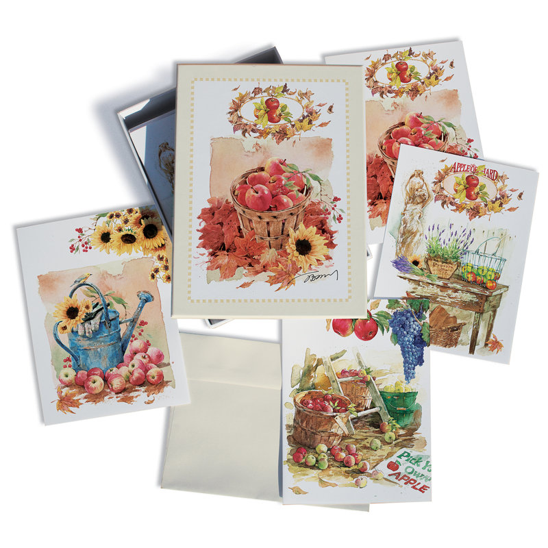 Lissom Design Boxed Notecards, Apple Orchard