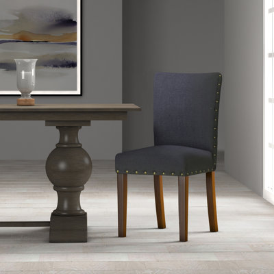 Chaise rembourrée en lin Saxis