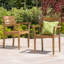 Ensemble de 2 chaises de salle à manger, fauteuil de patio en bois d'acacia, pour cour, bord de piscine, jardin-723280174